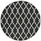Homeroots 8 ft. Round Black & Ivory Trellis Indoor & Outdoor Area Rug 389536 - alternate 1